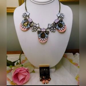 Charter Club Jeweled Statement Necklace and Earrings Set